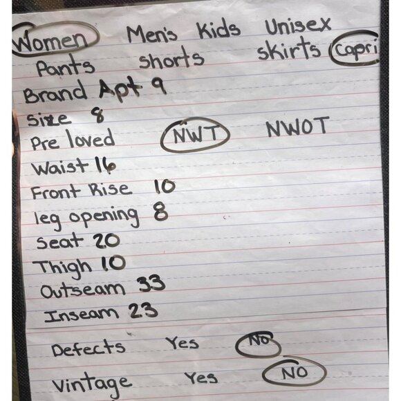 Size 8 Apt. 9 Gray Womens Modern Fit Straight Leg Capri Chopped‎ Pants Casual - Picture 8 of 8